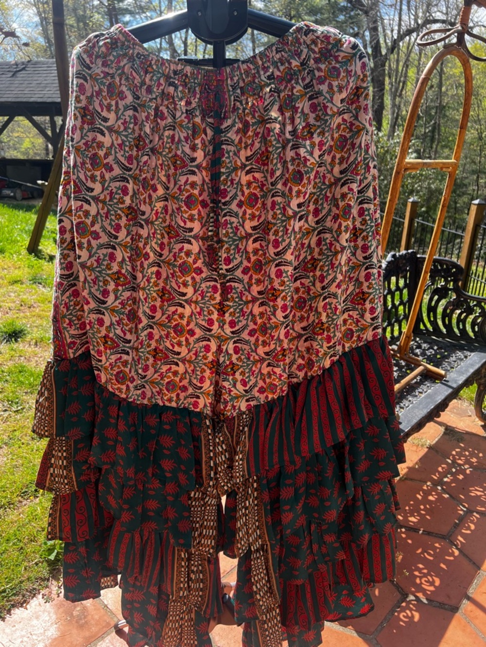 Silk Frills Kantha & Silk Pants